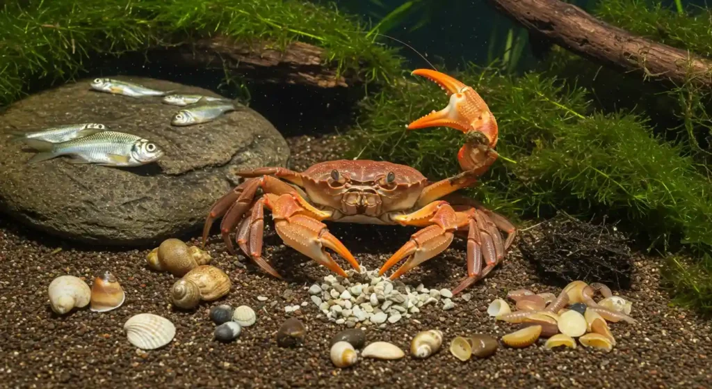 Natural Diet of Red Claw Crabs