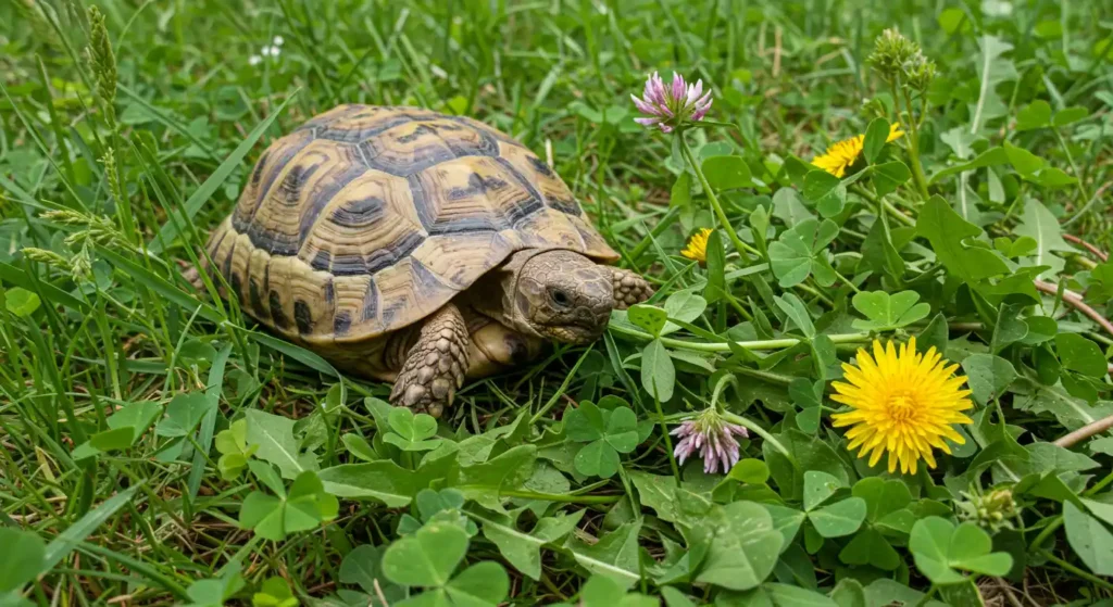 What do Russian Tortoises Eat - natural diet