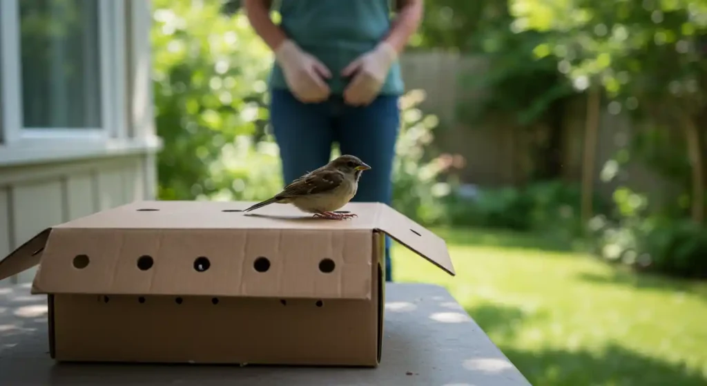 What to Do if a Bird Hits Your Window - bird recovers